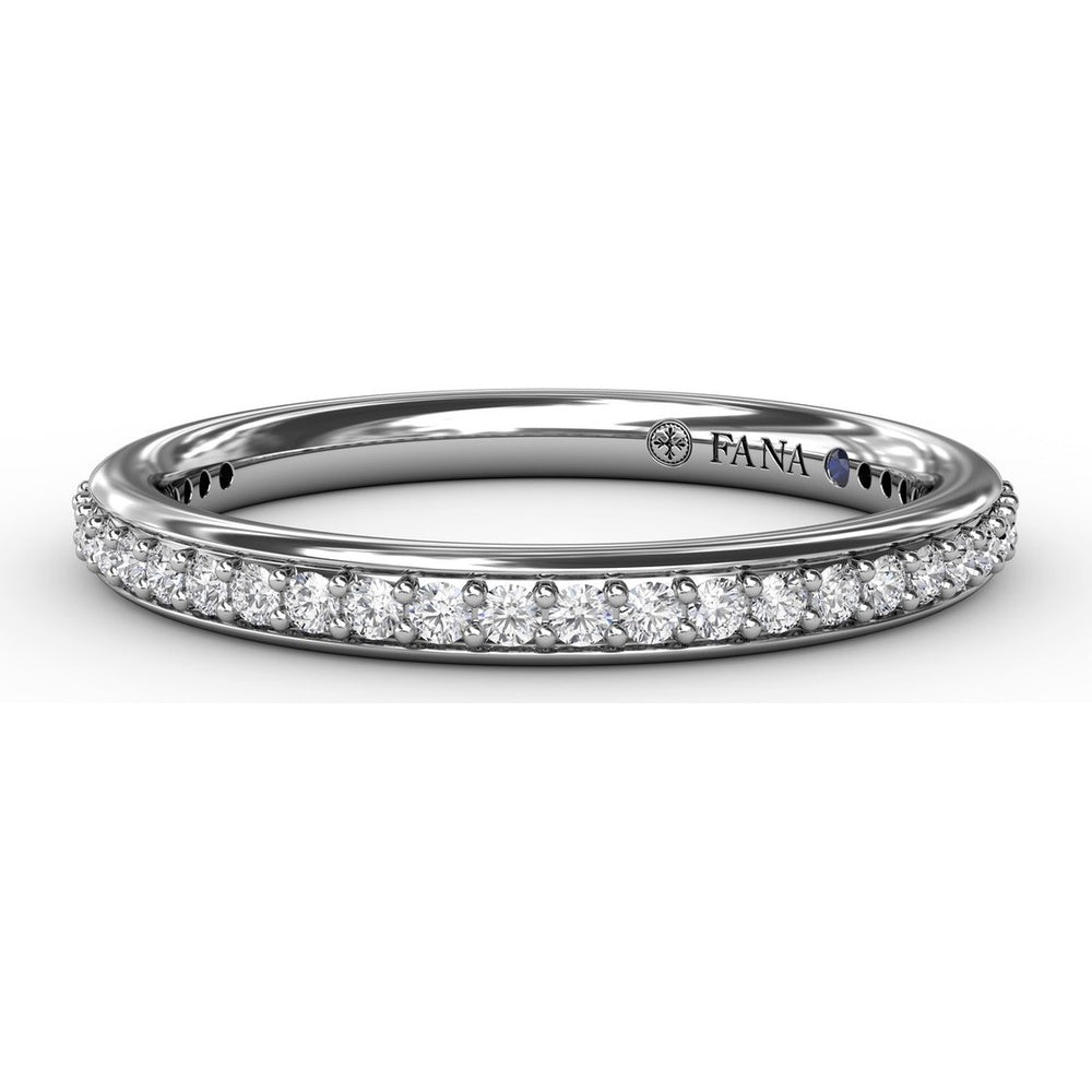Diamond Wedding Band with Shared-Prong Set Round Diamonds by Fana - 0.27 Carat Total Diamond Weight