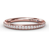 Diamond Wedding Band with Shared-Prong Set Round Diamonds by Fana - 0.27 Carat Total Diamond Weight