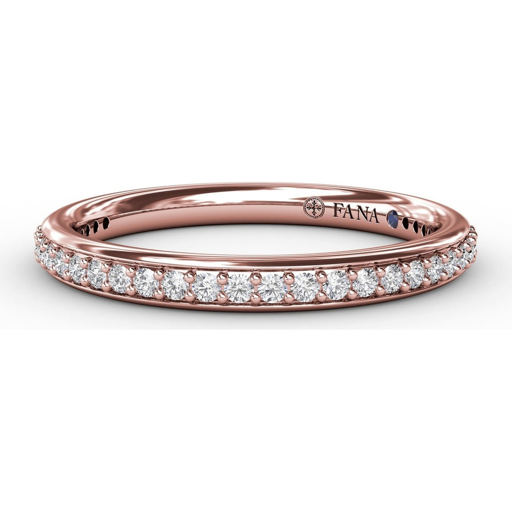 Diamond Wedding Band with Shared-Prong Set Round Diamonds by Fana - 0.27 Carat Total Diamond Weight