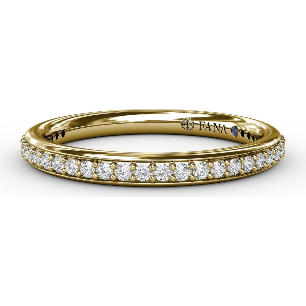 Diamond Wedding Band with Shared-Prong Set Round Diamonds by Fana - 0.27 Carat Total Diamond Weight