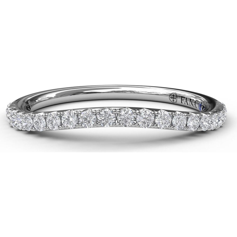 Diamond Wedding Band with Shared-Prong Set Round Diamonds by Fana - 0.28 Carat Total Diamond Weight