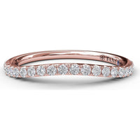 Diamond Wedding Band with Shared-Prong Set Round Diamonds by Fana - 0.28 Carat Total Diamond Weight