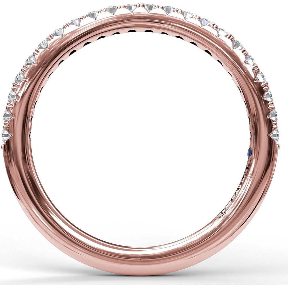 Diamond Wedding Band with Shared-Prong Set Round Diamonds by Fana - 0.28 Carat Total Diamond Weight