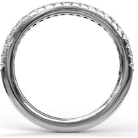 Diamond Wedding Band with Shared-Prong Set Round Diamonds by Fana - 0.28 Carat Total Diamond Weight