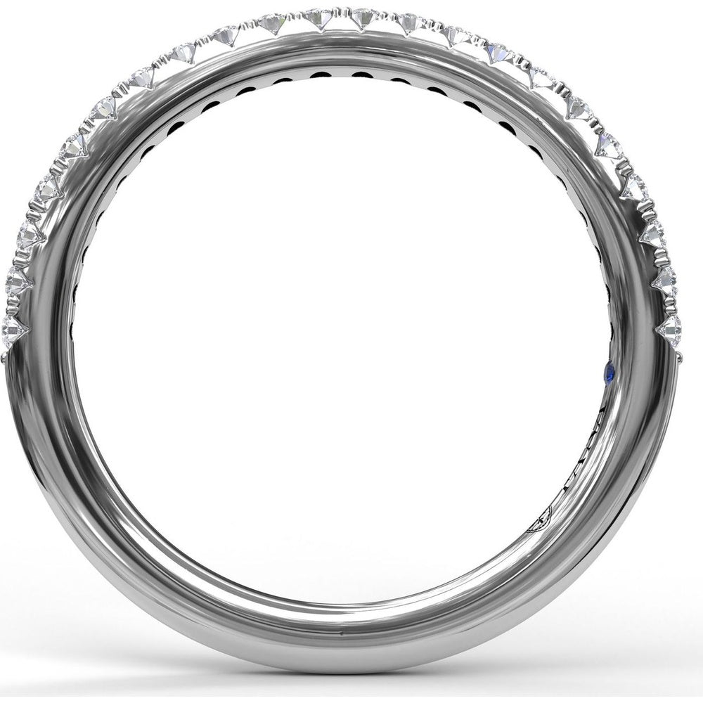 Diamond Wedding Band with Shared-Prong Set Round Diamonds by Fana - 0.28 Carat Total Diamond Weight