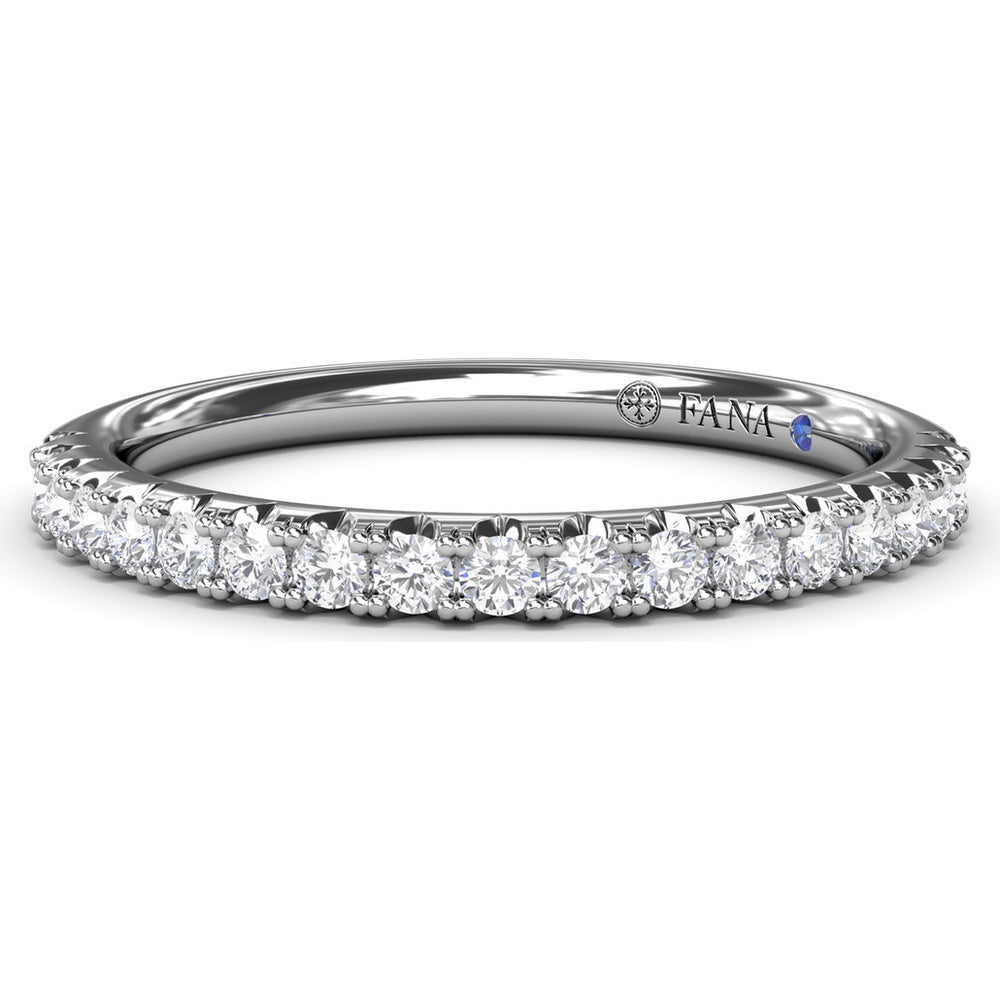 Diamond Wedding Band with Shared-Prong Set Round Diamonds by Fana - 0.28 Carat Total Diamond Weight