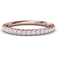 Diamond Wedding Band with Shared-Prong Set Round Diamonds by Fana - 0.28 Carat Total Diamond Weight
