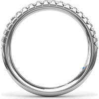Diamond Wedding Band with Shared-Prong Set Round Diamonds by Fana - 0.28 Carat Total Diamond Weight