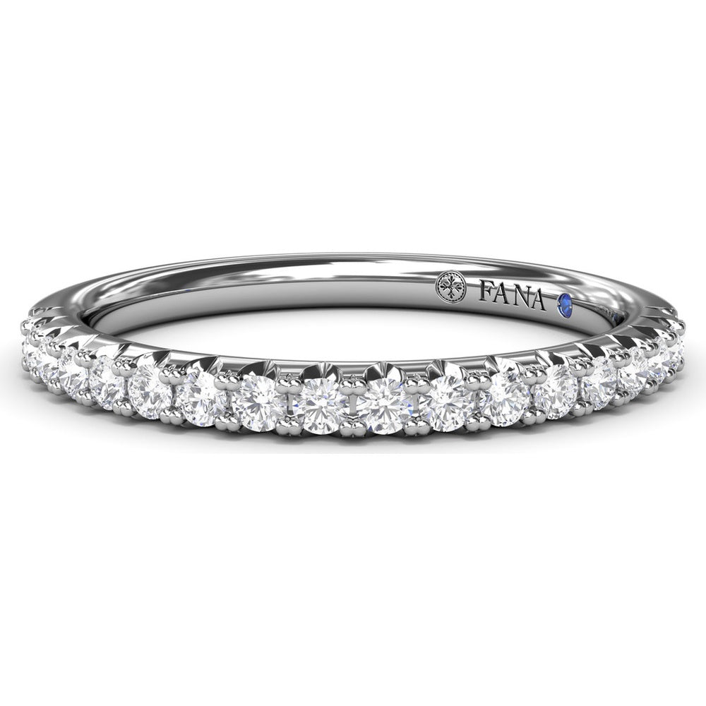 Diamond Wedding Band with Shared-Prong Set Round Diamonds by Fana - 0.28 Carat Total Diamond Weight