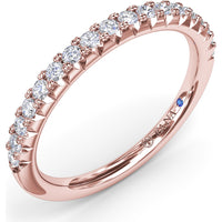 Diamond Wedding Band with Shared-Prong Set Round Diamonds by Fana - 0.28 Carat Total Diamond Weight