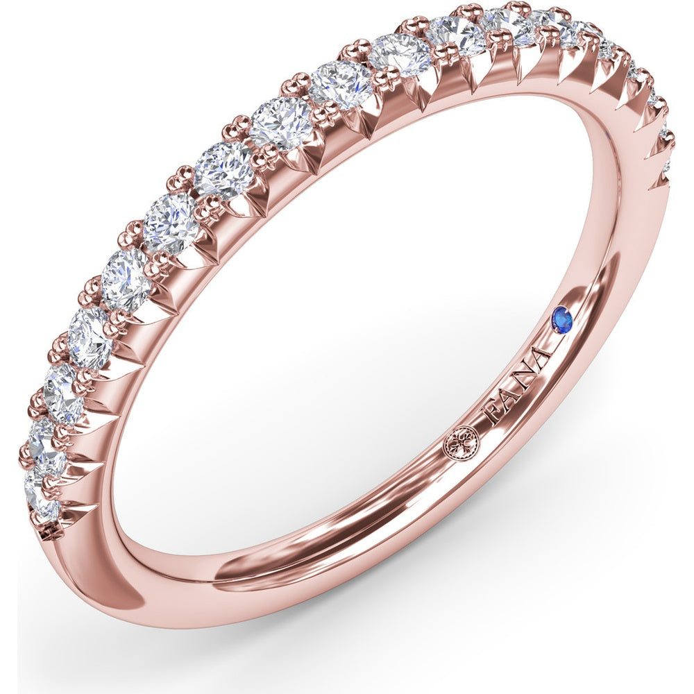 Diamond Wedding Band with Shared-Prong Set Round Diamonds by Fana - 0.28 Carat Total Diamond Weight