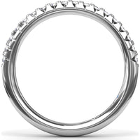 Diamond Wedding Band with Shared-Prong Set Round Diamonds by Fana - 0.28 Carat Total Diamond Weight