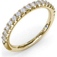 Diamond Wedding Band with Shared-Prong Set Round Diamonds by Fana - 0.28 Carat Total Diamond Weight