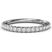 Diamond Wedding Band with Shared-Prong Set Round Diamonds by Fana - 0.28 Carat Total Diamond Weight