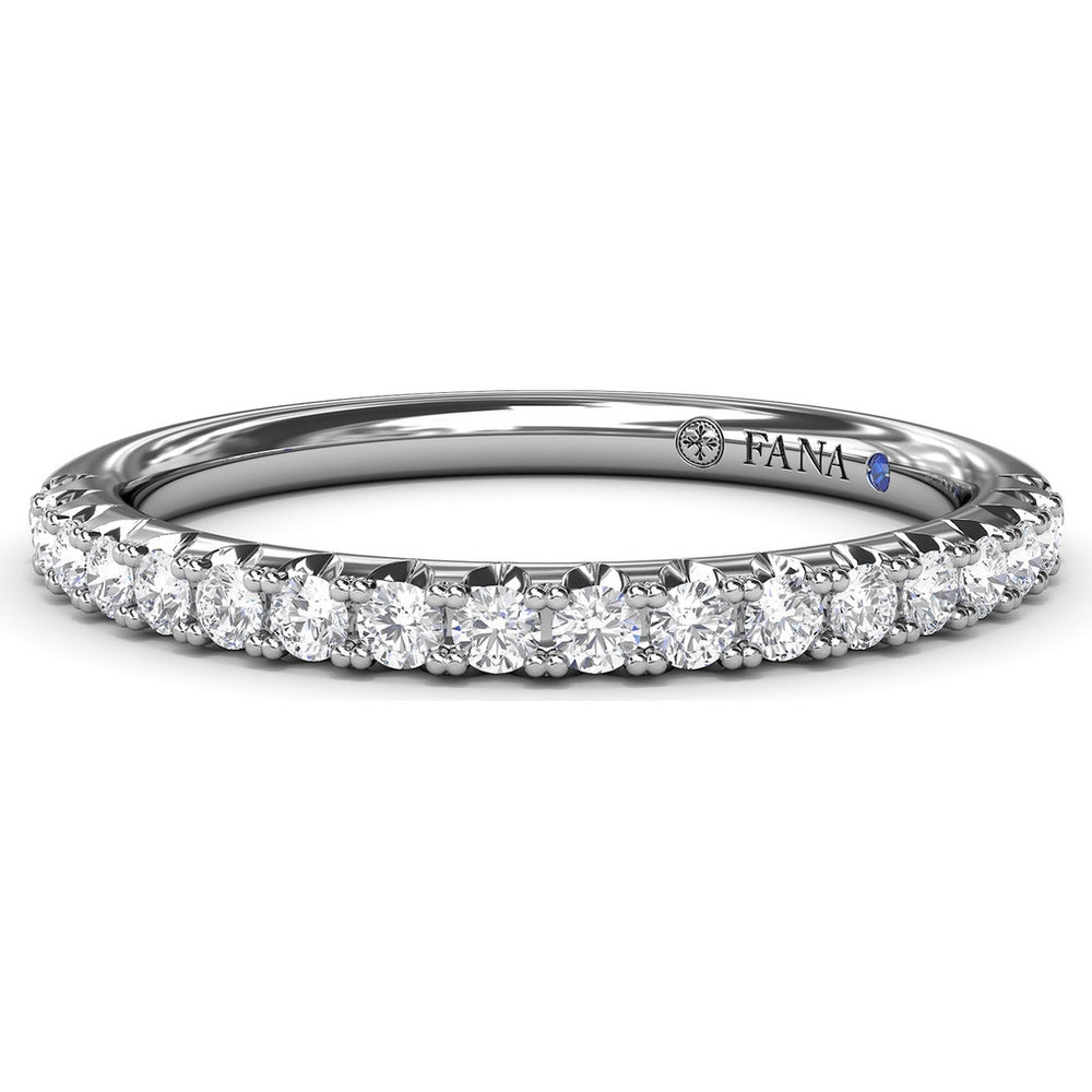 Diamond Wedding Band with Shared-Prong Set Round Diamonds by Fana - 0.28 Carat Total Diamond Weight