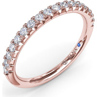 Diamond Wedding Band with Shared-Prong Set Round Diamonds by Fana - 0.28 Carat Total Diamond Weight