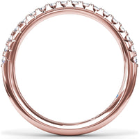 Diamond Wedding Band with Shared-Prong Set Round Diamonds by Fana - 0.28 Carat Total Diamond Weight