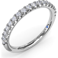 Diamond Wedding Band with Shared-Prong Set Round Diamonds by Fana - 0.28 Carat Total Diamond Weight