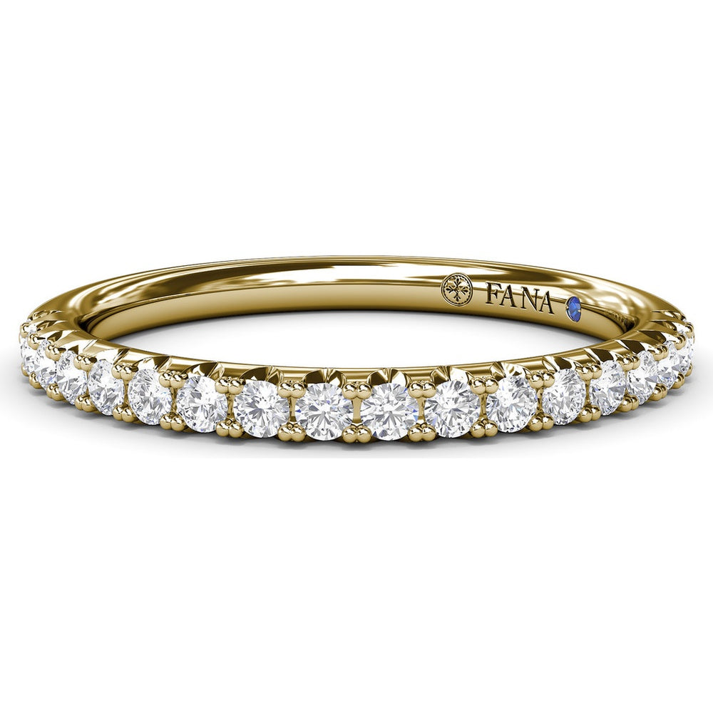 Diamond Wedding Band with Shared-Prong Set Round Diamonds by Fana - 0.28 Carat Total Diamond Weight