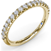 Diamond Wedding Band with Shared-Prong Set Round Diamonds by Fana - 0.28 Carat Total Diamond Weight