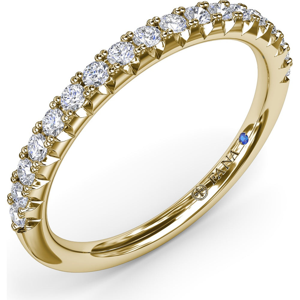 Diamond Wedding Band with Shared-Prong Set Round Diamonds by Fana - 0.28 Carat Total Diamond Weight