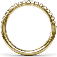 Diamond Wedding Band with Shared-Prong Set Round Diamonds by Fana - 0.28 Carat Total Diamond Weight
