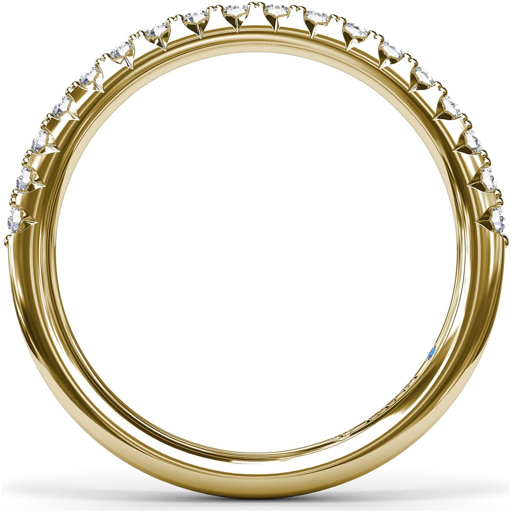 Diamond Wedding Band with Shared-Prong Set Round Diamonds by Fana - 0.28 Carat Total Diamond Weight