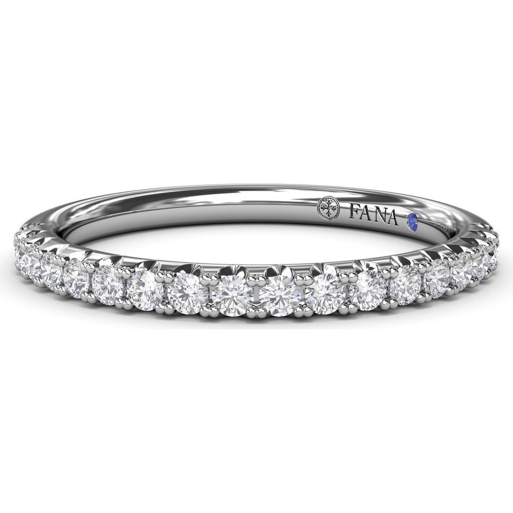 Diamond Wedding Band with Shared-Prong Set Round Diamonds by Fana - 0.28 Carat Total Diamond Weight
