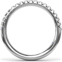 Diamond Wedding Band with Shared-Prong Set Round Diamonds by Fana - 0.28 Carat Total Diamond Weight