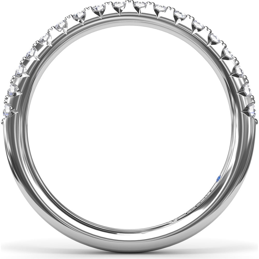 Diamond Wedding Band with Shared-Prong Set Round Diamonds by Fana - 0.28 Carat Total Diamond Weight