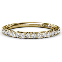 Diamond Wedding Band with Shared-Prong Set Round Diamonds by Fana - 0.28 Carat Total Diamond Weight