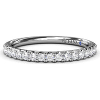 Diamond Wedding Band with Shared-Prong Set Round Diamonds by Fana - 0.30 Carat Total Diamond Weight