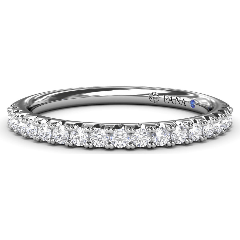 Diamond Wedding Band with Shared-Prong Set Round Diamonds by Fana - 0.30 Carat Total Diamond Weight