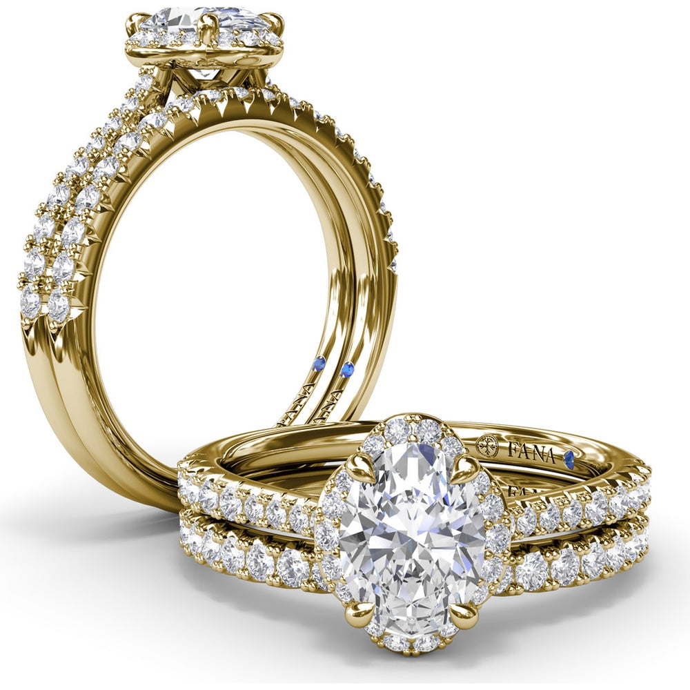 Diamond Wedding Band with Shared-Prong Set Round Diamonds by Fana - 0.30 Carat Total Diamond Weight