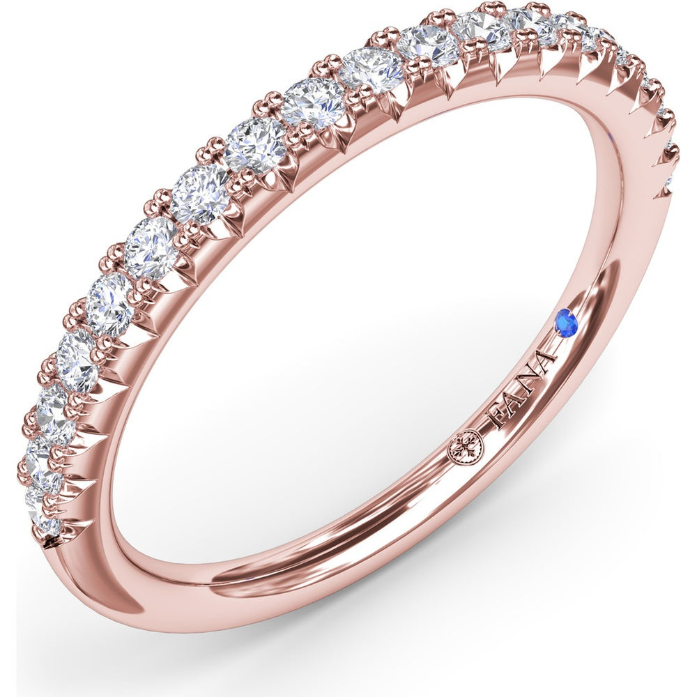 Diamond Wedding Band with Shared-Prong Set Round Diamonds by Fana - 0.30 Carat Total Diamond Weight