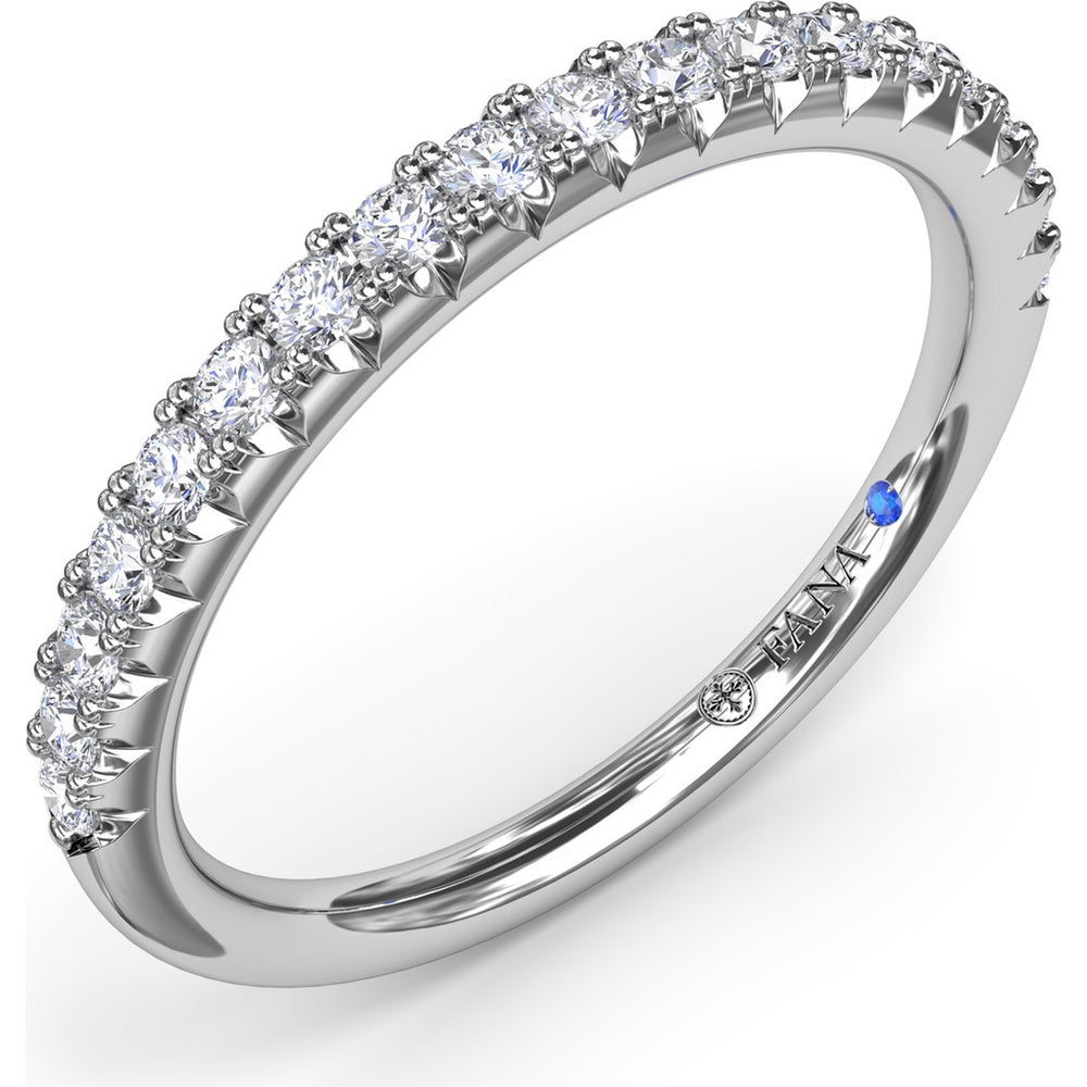 Diamond Wedding Band with Shared-Prong Set Round Diamonds by Fana - 0.30 Carat Total Diamond Weight