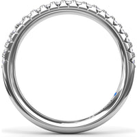 Diamond Wedding Band with Shared-Prong Set Round Diamonds by Fana - 0.30 Carat Total Diamond Weight