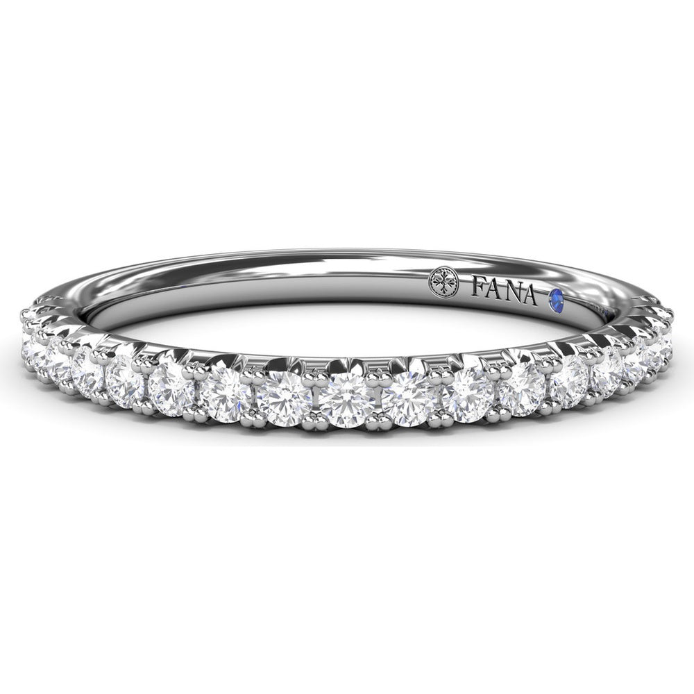 Diamond Wedding Band with Shared-Prong Set Round Diamonds by Fana - 0.30 Carat Total Diamond Weight