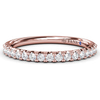 Diamond Wedding Band with Shared-Prong Set Round Diamonds by Fana - 0.30 Carat Total Diamond Weight