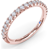 Diamond Wedding Band with Shared-Prong Set Round Diamonds by Fana - 0.30 Carat Total Diamond Weight