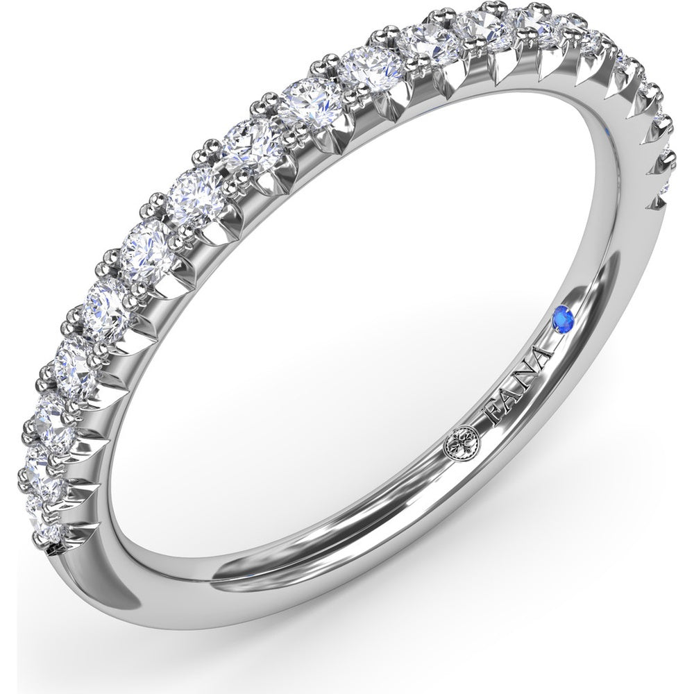 Diamond Wedding Band with Shared-Prong Set Round Diamonds by Fana - 0.30 Carat Total Diamond Weight