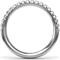 Diamond Wedding Band with Shared-Prong Set Round Diamonds by Fana - 0.30 Carat Total Diamond Weight