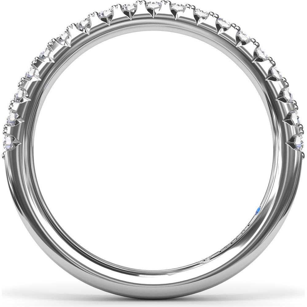 Diamond Wedding Band with Shared-Prong Set Round Diamonds by Fana - 0.30 Carat Total Diamond Weight