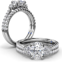 Diamond Wedding Band with Shared-Prong Set Round Diamonds by Fana - 0.30 Carat Total Diamond Weight