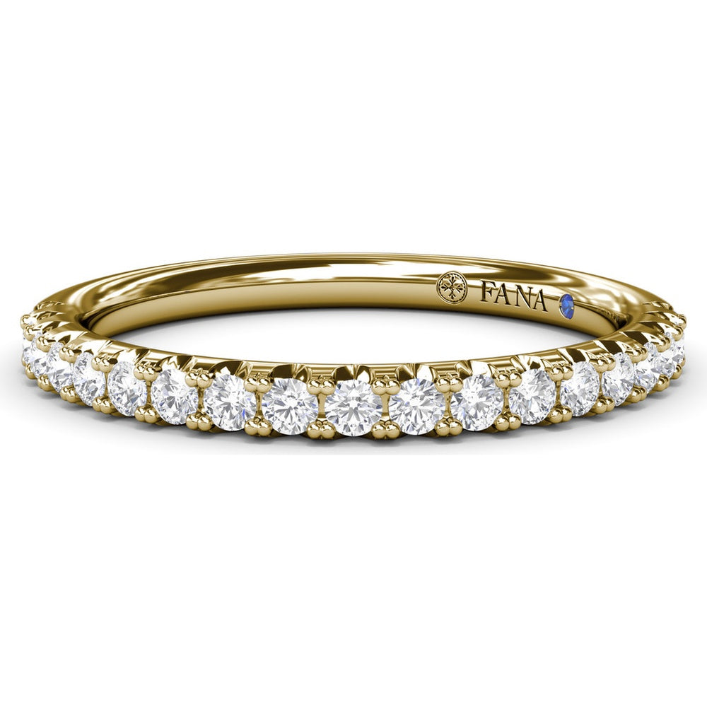Diamond Wedding Band with Shared-Prong Set Round Diamonds by Fana - 0.30 Carat Total Diamond Weight