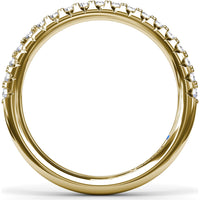 Diamond Wedding Band with Shared-Prong Set Round Diamonds by Fana - 0.30 Carat Total Diamond Weight