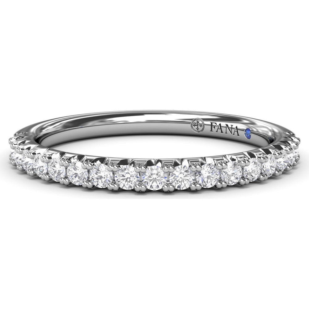 Diamond Wedding Band with Shared-Prong Set Round Diamonds by Fana - 0.30 Carat Total Diamond Weight