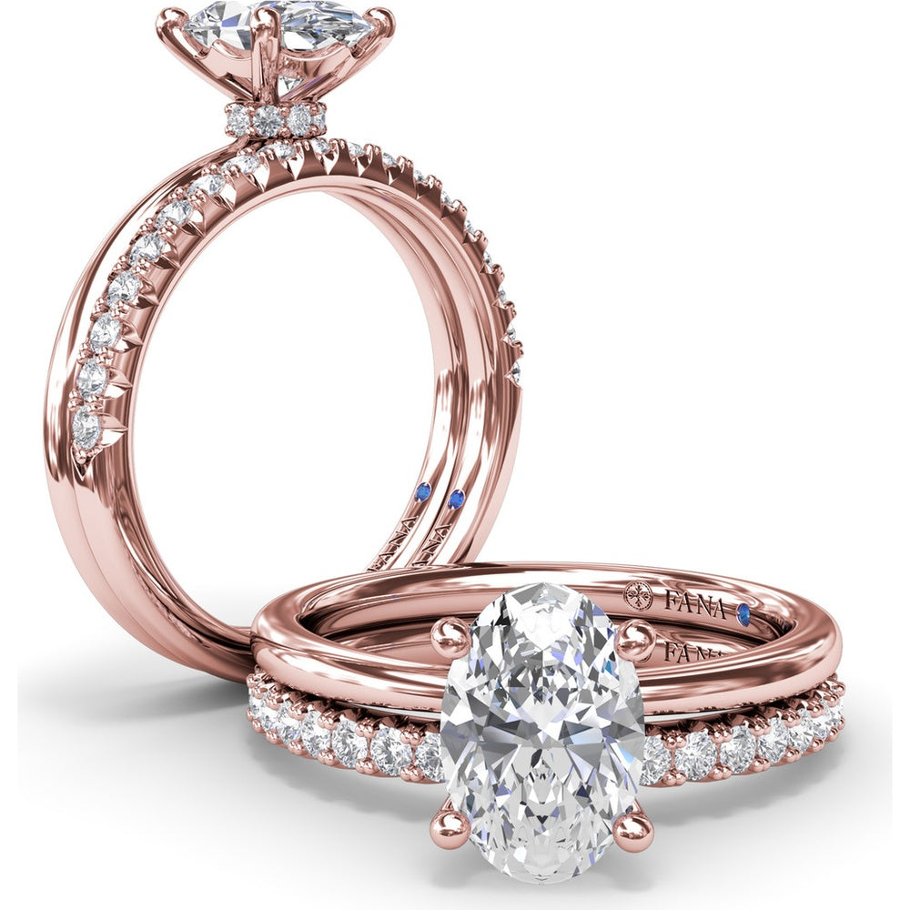 Diamond Wedding Band with Shared-Prong Set Round Diamonds by Fana - 0.30 Carat Total Diamond Weight