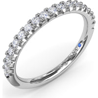Diamond Wedding Band with Shared-Prong Set Round Diamonds by Fana - 0.30 Carat Total Diamond Weight