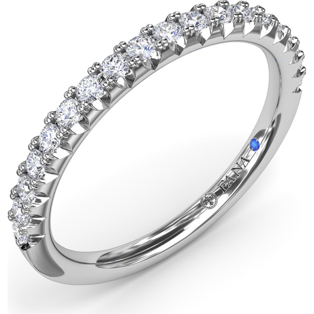 Diamond Wedding Band with Shared-Prong Set Round Diamonds by Fana - 0.30 Carat Total Diamond Weight